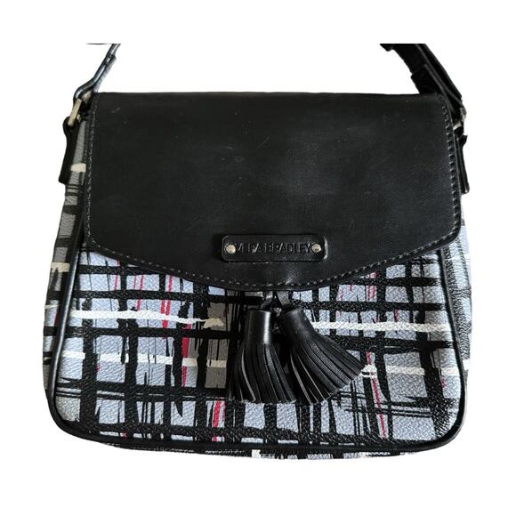 Vera Bradley Black Multicolor Plaid Design Small Adjustable Strap Crossbody Bag - Picture 2 of 10